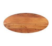 LoogCape Table Top 110 x 40 x 2.5 cm Oval Acacia Solid Wood for Dining Room, Office and Kitchen, Robust Worktop, Suitable as Replacement or DIY Furniture Accessories, Height Adjustable, Natural Tree
