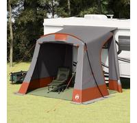 LoogCape Tailgate Tent 285 x 255 x 245 cm TAFT Grey Orange with Two Doors and Windows, Fibreglass Pole 280 cm, for Camping on the Beach and Festival, Waterproof Outdoor Tent