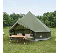 LoogCape Teepee Tent, Olive Green, 500 x 500 x 300 cm, Polyester Steel, Waterproof, Windproof, Camping, Outdoor, Trekking Tent for Families and Festivals