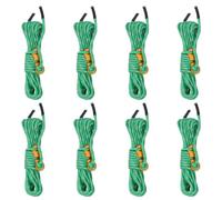 LoogCape Tent Ropes with Rope Tensioners 8 Pack Reflective 4 Meters Durable Flexible with Aluminium Tensioner for Camping, Hiking, Trekking, Outdoor, Beach, Festival, Bushcraft