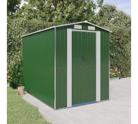 LoogCape Tool Shed Green 192 x 274 x 223 cm Galvanised Steel Weatherproof Waterproof with Large Storage Space for Tools, Garden Tools and Storage, Lockable, Robust