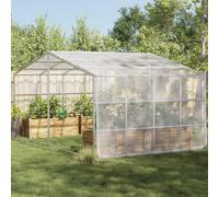 LoogCape Transparent Garden Tarpaulin with Eyelets, 7 x 4 m, Polyethylene Weather Resistant for Protection, Cover, Frost Protection, Lawn, Flower Bed, Garden, Patios, Weed Protection, Ground Cover
