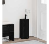 LoogCape Umbrella Stand Black Oak Effect 20 x 20 x 55.5 cm Durable Umbrella Holder for Hallway Entrance Office Stable Space Saving Storage with Hooks and Drip Tray for Order
