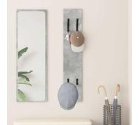 LoogCape Wall-Mounted Coat Rack, Concrete Grey Engineered Wood, 20x1.5x100 cm, Durable Hallway Organizer with Hooks, Space-Saving Storage for Entryway