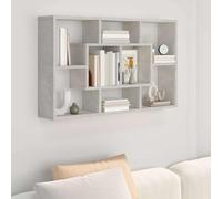 LoogCape Wall Shelf, Concrete Grey, 85 x 16 x 52.5 cm, Wood Composite Multi-Purpose Shelf for Living Room, Bedroom, Hallway, Kitchen, Office, Storage Space