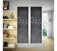 LoogCape Wall Sticker Chalkboard 0.6 x 3 m with 2 Rolls Self-Adhesive Wipe Clean Magnetic Board for Children's Room Kitchen Office Catering