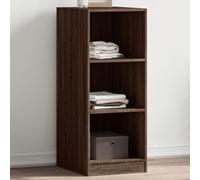 LoogCape Wardrobe Brown Oak Look 48 x 41 x 102 cm Wood Material with Storage Space, Sturdy Storage for Bedroom, Hallway, Office, Space-Saving Design, Height-Adjustable Clothes Rail