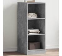 LoogCape Wardrobe Concrete Grey 48 x 41 x 102 cm Wood Material with Lots of Storage Space for Bedroom, Hallway and Office, Robust Organiser System, Space-Saving, Durable, with Wall Mount