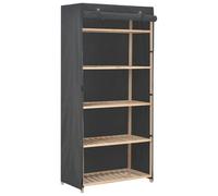 LoogCape Wardrobe Grey 79 x 40 x 170 cm Fabric Wardrobe with Clothes Rail and Storage Space for Bedroom Children's Room Hallway and Dressing Room