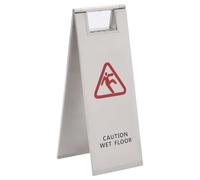 LoogCape Warning Sign Foldable Warning Slip Hazard Stainless Steel Safety Sign for Operations, Industry, Construction Site, Workshop, Escape Route, Emergency Exit, Weatherproof, Self-Adhesive, Easy to