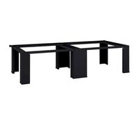 LoogCape Washing Machine Pedestals Set of 2 Black Steel 127 x 54.5 x 32.5 cm for Indoor Use Stability Vibration Protection and Height Raise