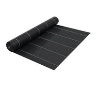 LoogCape Weed Control Film Black 2 x 100 m Polypropylene Garden Fleece Floor Fleece Mulch Fleece Cover Fleece Root Protection Water Permeable UV-Resistant Durable for Beds Lawn Patio Garden