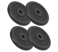 LoogCape Weight Plates 4 Pieces 7.5 kg Cast Iron Set for Strength Training Muscle Building Gym and Home Gym with 30 mm Hole Diameter, Non-Slip, Durable, Ergonomic, Versatile
