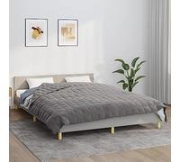 LoogCape Weighted Blanket, Grey, 220 x 240 cm, 15 kg Fabric, Hypoallergenic Sleeping Blanket, Cuddly Blanket for Bedroom, Living Room and Camping, Includes Inner Loops for a Secure Hold