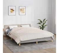 LoogCape Weighted Blanket Light Cream 200 x 220 cm 13 kg Fabric Hypoallergenic Filling for Sleeping Comfort Duvet Cuddly Blanket Bedspread for Bedroom Living Room and Camping