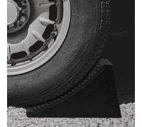 LoogCape Wheel Chocks Pack of 4 Rubber 16 x 9 x 9 cm Non-Slip Wheel Stoppers for Car, Truck, Motorhome, Trailer, Caravan, Tractor, Vehicle Fuse, Parking Aid, Roadside Assistance, Workshop