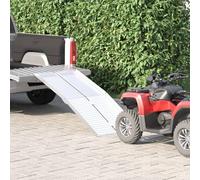 LoogCape Wheelchair Ramp 270 kg Aluminium Foldable Silver Outdoor Mobile Lightweight Stable Suitable for Vehicles Stairs Transportation Durable Low Maintenance Urban Design Quick Use