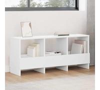 LoogCape White Magazine Rack 102 x 30 x 45 cm with Magazine Rack and Storage Space for Living Room Office Bathroom and Waiting Room Space Saving Storage for Reading Corner and Catalogues