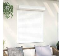 LoogCape White Roller Shutter 100 x 130 cm Aluminium and Polyurethane for Windows, Balcony and Patio, Privacy Screen, Sun Protection, Blackout, Thermal Protection, Weatherproof Comfort