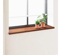 LoogCape Window Sill Brown Wood Effect PVC 140 x 40 x 4.5 cm for Indoor and Outdoor Use, Easy Care, Easy to Cut, Sturdy Fixing, Versatile Decoration, Durable Finish