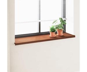 LoogCape Window Sill Brown Wood Effect PVC 140 x 40 x 4.5 cm for Indoor and Outdoor Use, Easy Care, Easy to Cut, Sturdy Fixing, Versatile Decoration, Durable Finish