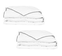 LoogCape Winter Down Duvet Set of 2 155 x 220 cm Breathable Easy Washable for Cold Seasons Cuddly Bedroom Includes Cover and Filling