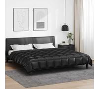 LoogCape Winter Duvet Black 200 x 220 cm Satin Microfibre Hypoallergenic Breathable Washable Lightweight Warm Summer Winter All Year Round Suitable for Bedroom