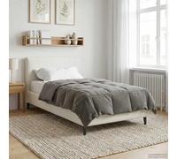 LoogCape Winter Duvet Light Grey 135 x 200 cm Microfibre Breathable Washable Lightweight Warm Winter Summer All Year Round Filling Cuddly