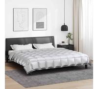 LoogCape Winter Duvet Silver 220 x 240 cm Satin Microfibre Quilt Hypoallergenic Breathable Washable Lightweight Warm for All Year Round Sleeping