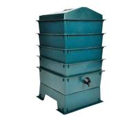LoogCape Worm Composter 4 Compartments 42 x 42 x 60 cm Made of HDPE Garden Care Accessories for Composting in the Garden and on Balcony, with Nutrient-Rich Fertiliser, Ideal for Hobby Gardeners and