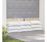 LoogCape Woven Sacks 50 Pieces White 50 x 80 cm PP Weatherproof Durable Robust for Storage, Transport, Organization in Trade, Logistics, Workshop, Industry, Metal, Cabinet, Container, Pallet