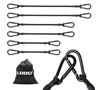 LOOGI Bungee Cords with Carabiner, 4 Set, 30 cm*2, 60 cm*4,100 cm*2 (Mixed size)