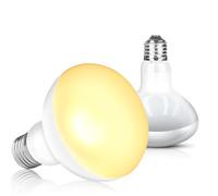 Looikes 2 Pack Reptile Heat Bulb,E27 UV Heat Light Bulb Daylight Basking Bulb for Reptiles, Amphibian Lizard,Tortoise,Bearded Dragon,Chicks,Dog,Cats (50W)