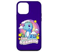 Look a Rainbow Cute Dinosaur with a Rainbow and Stars Case for iPhone 12 mini