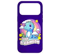 Look a Rainbow Cute Dinosaur with a Rainbow and Stars Case for iPhone 17 Pro Max