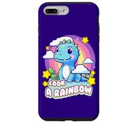 Look a Rainbow Cute Dinosaur with a Rainbow and Stars Case for iPhone 7 Plus/8 Plus