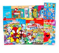Look and Find Puzzle Books for Boys Set - Bundle with 3 Seek and Find Books Featuring Spidey and Friends, Paw Patrol, Sesame Street Plus Stickers | Bulk Hidden Pictures Road Trip Activities for Boys
