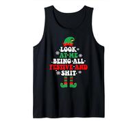 Look at me being all festive and sht funny Christmas Xmas Tank Top