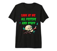 Look at Me Being All Festive and Stuff Christmas Goth Skull Premium T-Shirt