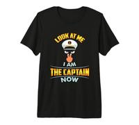Look At Me I Am The Captain Now Cap Eyes Two Fingers Ship Premium T-Shirt