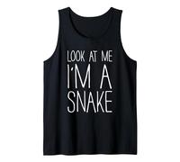Look at Me I'm A Snake Shirt Adult Kids Snake Costume Tank Top, Men, Black, Small