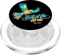 Look At The Birds Parrot Subtle Minimalistic Christian Tee PopSockets PopGrip for MagSafe