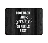 Look Back And Smile on Perils past Decorative Metal Tin Sign Farmhouse Kitchen Wall Art Plaques Wall Decorations Metal Plaque for Outside Outdoor Gate 10x14 Inch