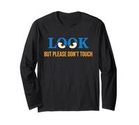 Look But Please Don’t Touch Modern Graphic Eyes Design Long Sleeve T-Shirt