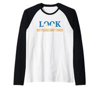 Look But Please Don’t Touch Modern Graphic Eyes Design Raglan Baseball Tee