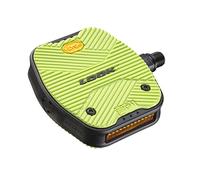LOOK Cycle - Geo City Grip Bicycle Pedals - Flat Pedals - Slip-Proof Safety - Innovative Activ Grip Rubber - Premium High-Performance Urban Bike Pedal - Lime