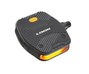 LOOK Cycle - Geo City Vision Grip Bicycle Pedals - Flat Pedals - 4 LED Lights - Slip-Proof Safety - Innovative Activ Grip Rubber - Premium Urban Bike Pedal