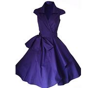 Look for the stars, Women's Evening Dress - Vintage - Rockabilly - 1950s Skirt - Size 6-26, purple, 14