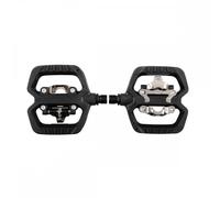 LOOK Cycle - GEO Trekking Bike Pedals - Ultra-Robust Hybrid Pedals - 1 Clipless Face, 1 Flat Face - Ideal for Every Ride, Urban Riding, on Roads or Trails - EASY Pedals + Cleats