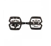 LOOK Cycle - GEO Trekking Roc Bike Pedals - Ultra-Robust Aluminum Hybrid Pedals - 1 Clipless Face, 1 Flat Face - Ideal for Off-Road Use - EASY Pedals + Cleats